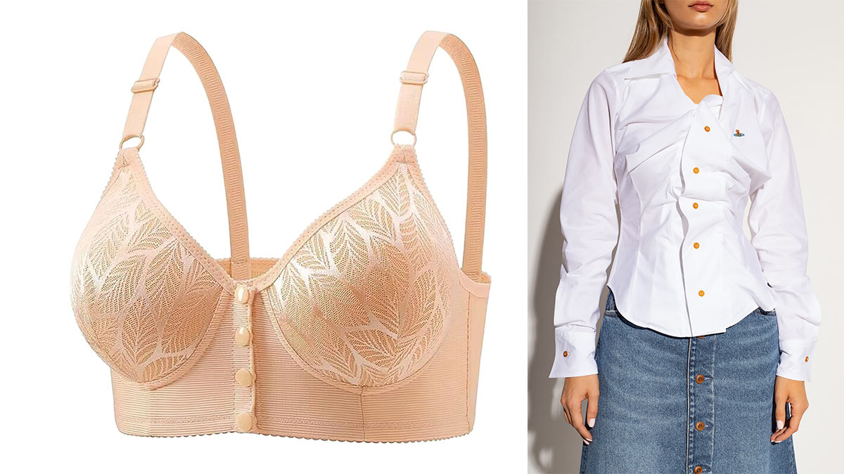 سوتین مخصوص پیراهن دکمه ای