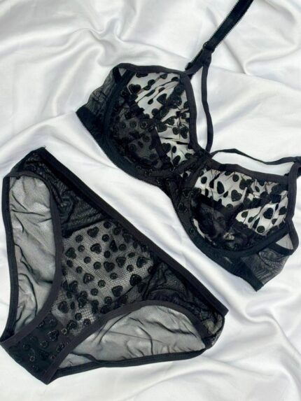 ست فنردار شیشه ای قلب توپی شاین دار