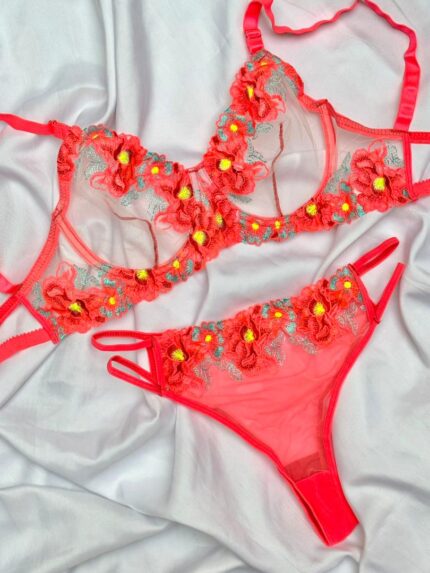 ست فنردار شیشه ای هایلایت صورتی